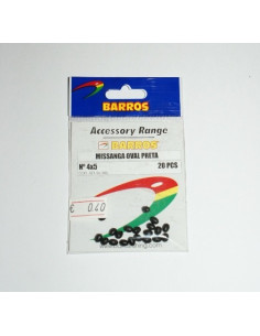 Barros Soft Oval Beads 4x5 Black